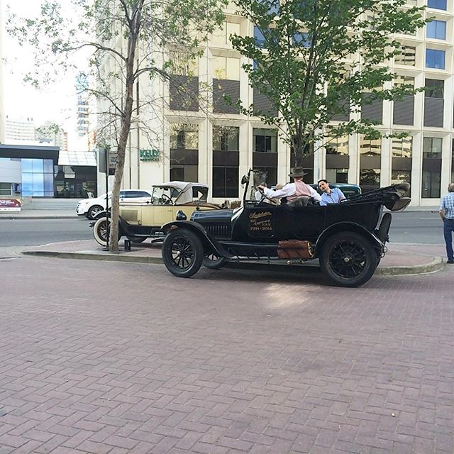 Old cars at the Hotel MacDonald for their 100th anniversary. Saw one of them get put in a trailer by it's owner and...